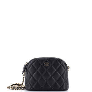 Chanel Cc Dome Zip Clutch With Chain #246440C45B